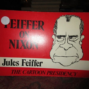 Vintage, 1974, First Edition, Feiffer on Nixon, paperback, Nixon collectible, Nixon cartoons, Jules Feiffer