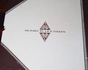 Vintage 1979, J.R.R. Tolkien, Pictures by Tolkien, first American Edition, oversized folio, slip case