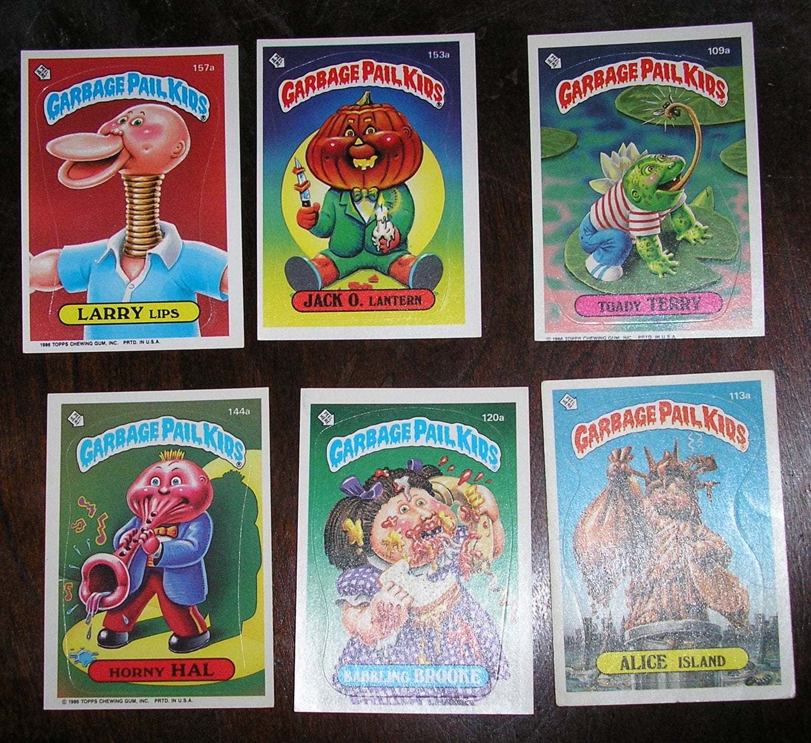 Vintage 85 and 86 Garbage Pail Kids Sticker Trading Cards, Most