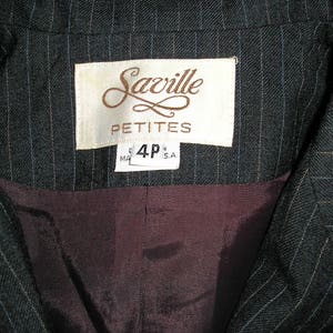 SALE Vintage, 80s, Savile, Gray, Wool, Pinstripe, Suit, Size 4P, Double ...