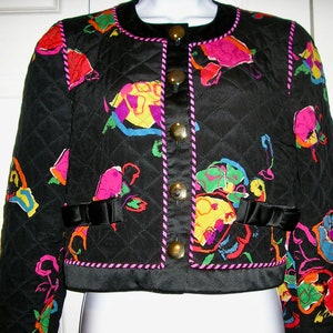 SALE, Vintage, Escada, Margaretha Ley, silk turtle jacket, Size 36, RARE, West Germany, size 4 US, vintage Escada jacket