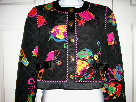 SALE, Vintage, Escada, Margaretha Ley, Silk Turtle Jacket, Size 36, RARE,  West Germany, Size 4 US, Vintage Escada Jacket -  Canada