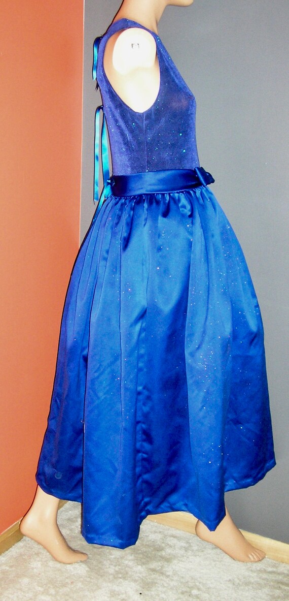 Vintage 80s, Jessica, Gunne Sax, electric blue, f… - image 3