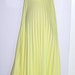 SALE Vintage 70s, Yellow Pleated Maxi Dress, Gown, Lace, Medium, MINT ...