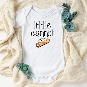 Little Cannoli Baby Onesie®, Gender Neutral Italian Pastry Shirt, Newborn Boy Onesie® Baby Girl Cute Funny Gift Food Dessert Unisex Bodysuit