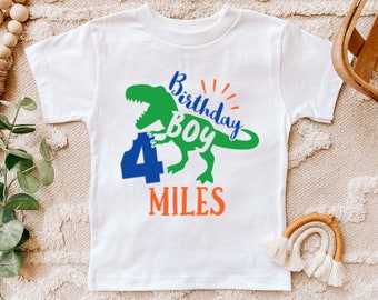 Four rex shirt, Forth birthday shirt, Dinosaur birthday shirt, Four-a-saurus, Personalized 4th birthday shirt, Four years old boy shirt