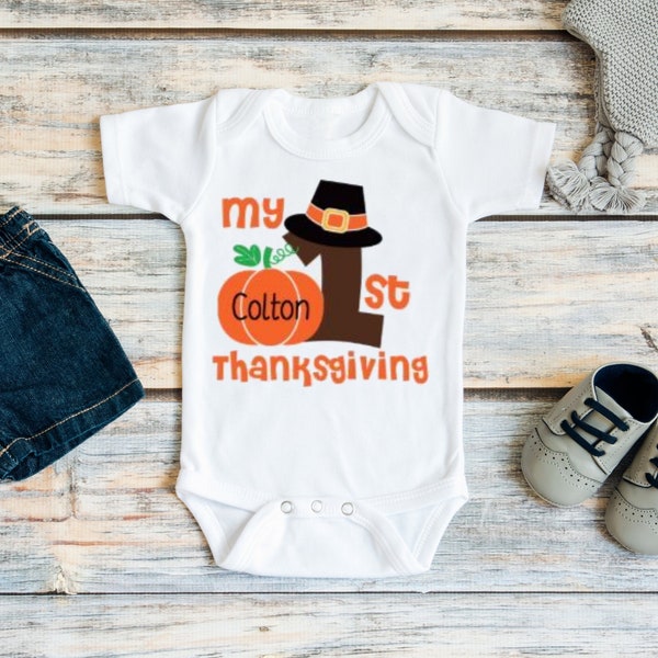 My first Thanksgiving boy, 1st Thanksgiving, Baby boy Thanksgiving outfit, Thanksgiving outfit baby boy, First Thanksgiving outfit boy