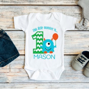 Monster birthday party, Monster birthday outfit boy, Boy first birthday outfit, First birthday outfit boy, Monster birthday personalized