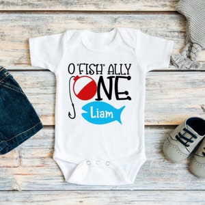 Fishing birthday party, First birthday boy, 1st birthday boy, Baby boy first birthday, First birthday shirt, O fishally one, One year old