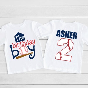 Baseball second birthday shirt, Personalized baseball birthday boy shirt, Baseball 2nd birthday boy shirt, Two year old birthday