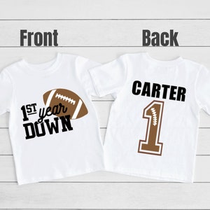 Football First Birthday Shirt Personalized First Birthday Shirt