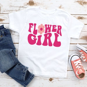 Flower girl shirt for little girls, Retro flower girl shirt, Flower girl proposal shirt, Petal patrol gift, Wedding gift for flower girl