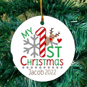 My first Christmas personalized ornament, Baby&#39;s first Christmas ornament for boy, Baby boy 1st Christmas, Gift for baby, Baby keepsake 2022