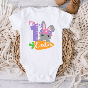 My 1st Easter shirt, First Easter Bodysuit, Baby Girl Easter Clothes, Baby Girl 1st Easter Outfit, Baby Girl Easter, Girl 1st Easter