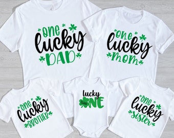 Lucky one birthday family shirts, St. Patrick's day first birthday, March first birthday shirt, Lucky one birthday party, Birthday crew