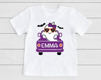 Kids Halloween shirt, Baby girl Halloween, Infant Halloween costume girl, Toddler girl Halloween shirt, Personalized Halloween shirt, Ghost