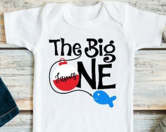 The Big One Fishing Birthday - First Birthday Outfit Boy - First Birthday Boy - Baby Boy First Birthday Outfit - 1st Birthday Boy Outfit