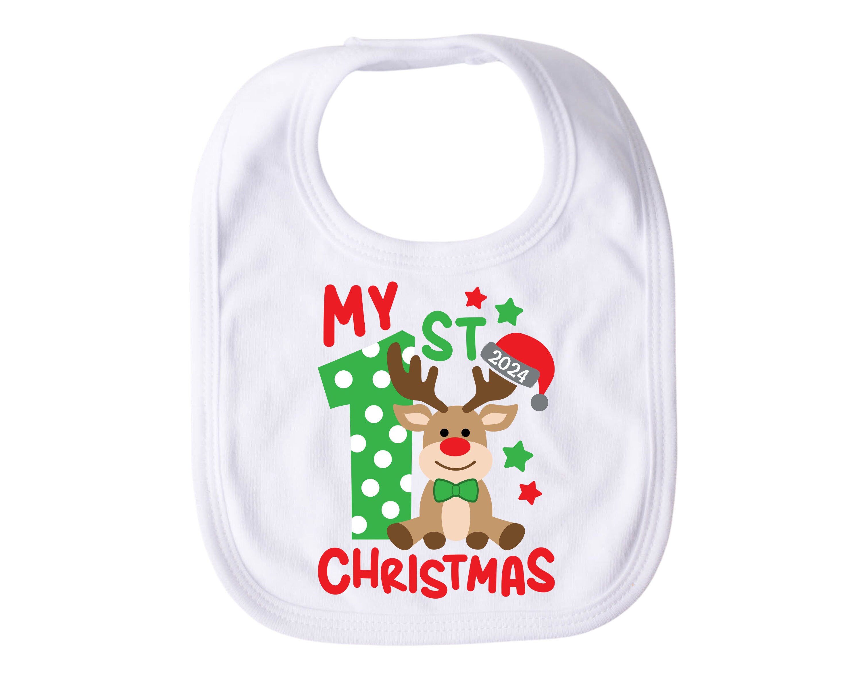 My First Christmas Bib, Reindeer Christmas Bib, Baby Boy Bib, My 1st  Christmas, Holiday baby Infant Clothes, Newborn Christmas Gift Bib
