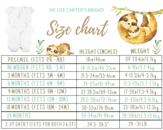 Carters Preemie Size Chart