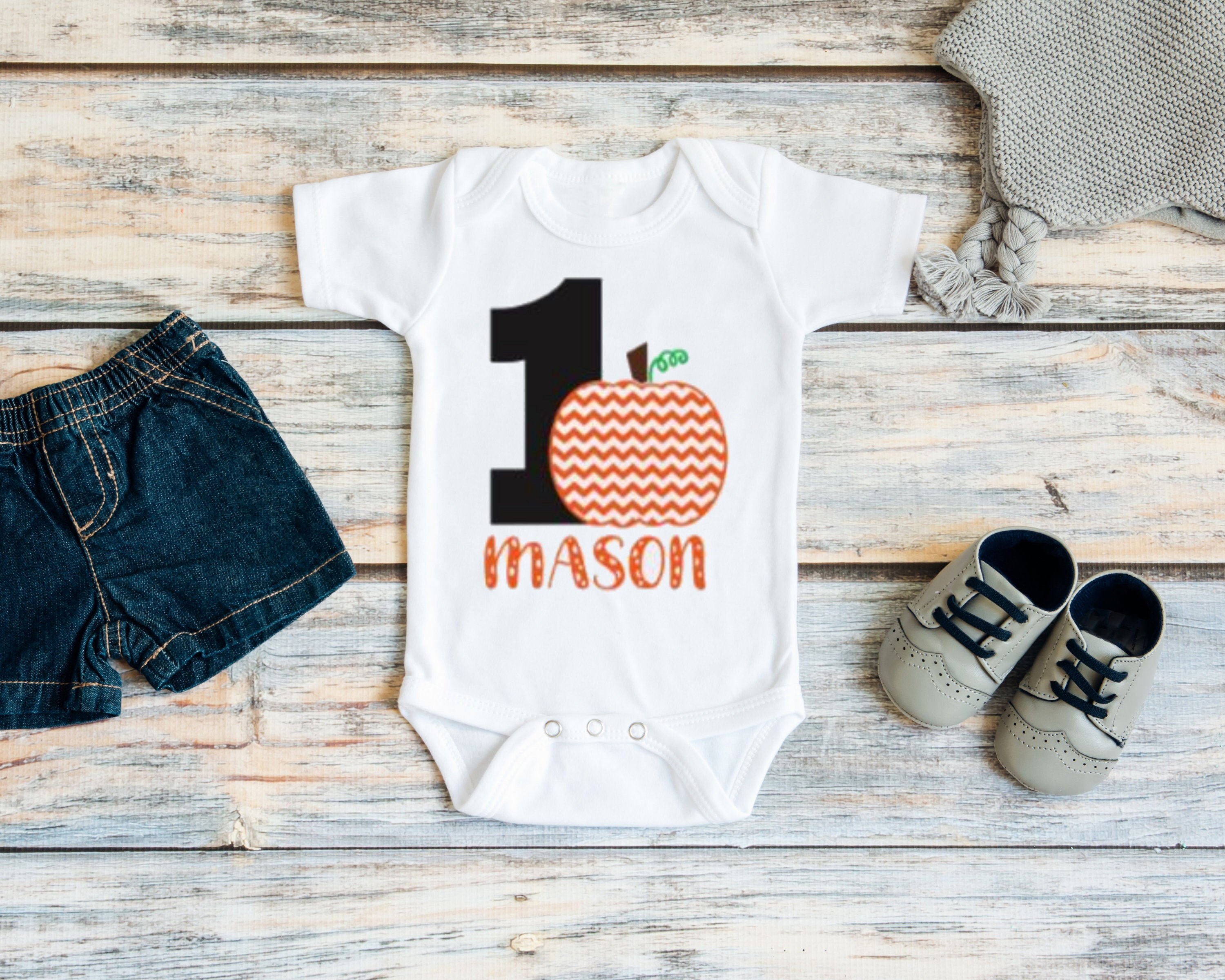 Pumpkin first birthday outfit boy deals