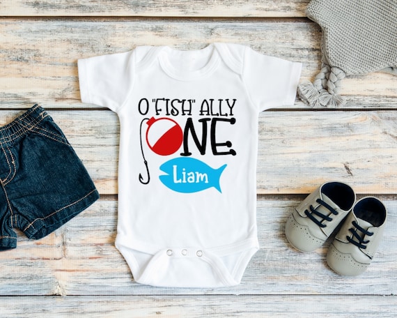 O-Fish-Ally- ONE Boys 1st Birthday Shirt for Baby Boys First