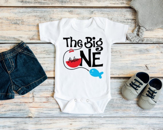Fishing First Birthday Party Shirt, First Birthday Boy, 1st Birthday Boy,  First Birthday Shirt, the Big One, One Year Old Cake Smash Shirt -   Canada