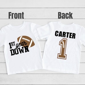 Football First Birthday Shirt, Personalized First Birthday Shirt ...
