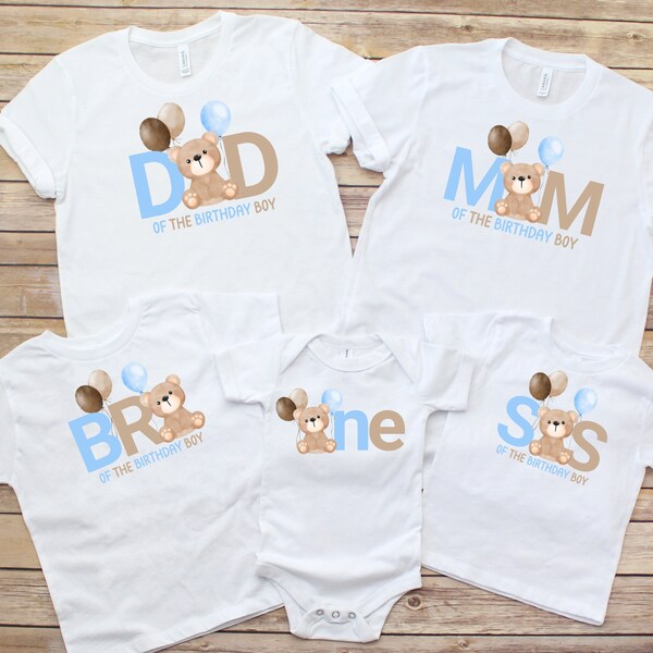 Bear Matching Family Birthday Shirts, Teddy Bear Boy First Birthday, Beary Special 1st Birthday Theme Party, Boys One Year Old