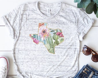 Texas Shirt // Home Shirt // Texas T-Shirt // TX Shirt // Texas Pride // Texas Girl Shirt // Cactus Shirt // State Shirt // Succulent Shirt