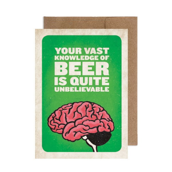 Vast Beer Knowledge | Birthday Card
