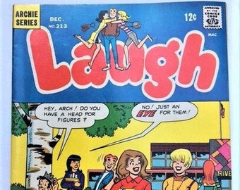 Laugh  No. 213, Dec. 1968, Archie Comics, Jughead, Betty, Veronica