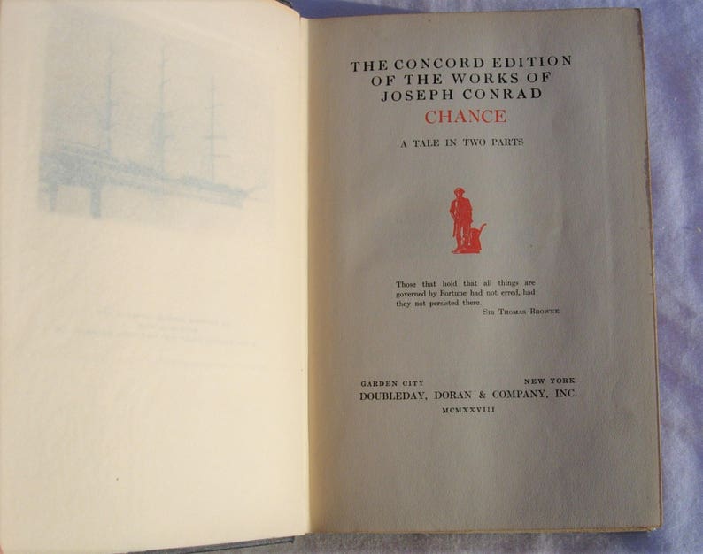 Joseph Conrad Chance Concord Edition 1923 Etsy UK