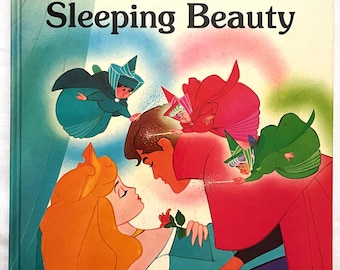 Walt Disney's Sleeping Beauty Large Hardcover Book Color Illustrations Fine Condition