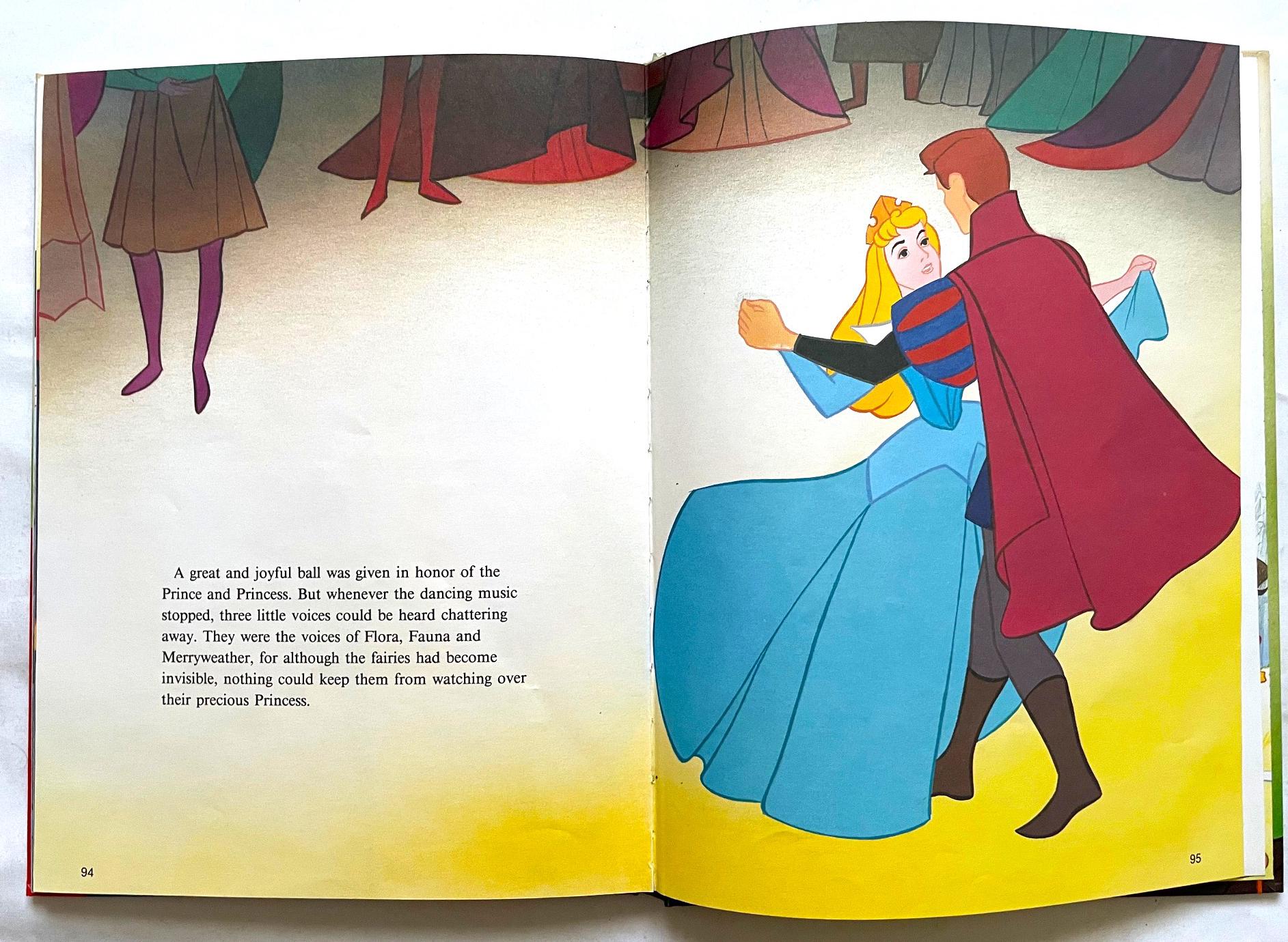Walt Disney's Sleeping Beauty Large Hardcover Book Color Illustrations ...