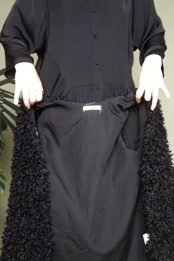Faux fur vest Curly fur vest Charcoal black vest … - image 8