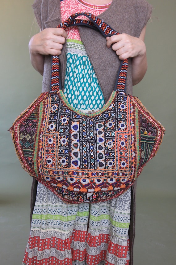 Indian handmade vintage patchwork market bag Quilt