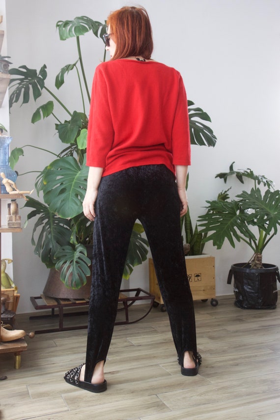 Velvet Stirrup Pants