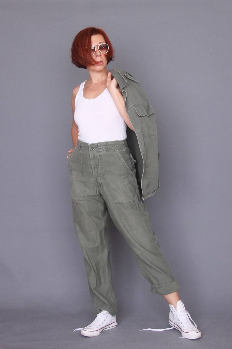 olive green army pants