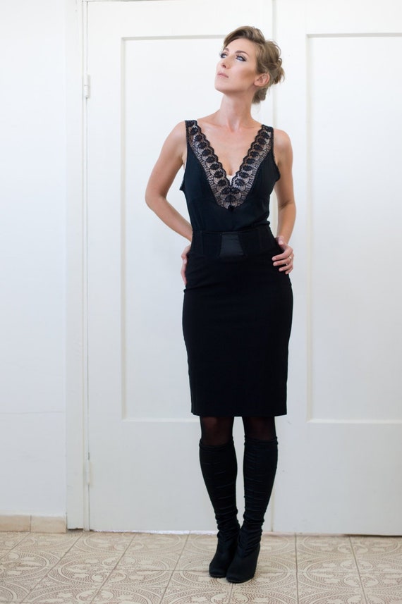 Fournarina skirt, Women's skirt, pencil skirt, bla
