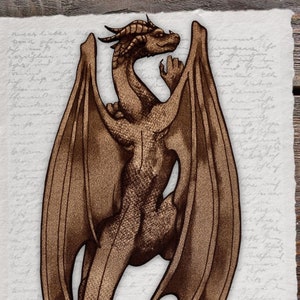 Climbing Dragon Leather Bookmark, a great dragon themed gift!