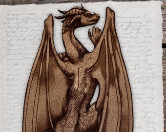 Climbing Dragon Leather Bookmark, a great dragon themed gift!