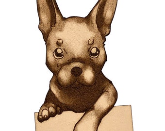 Leather French Bulldog Bookmark - Personalized Dog Bookmark for Frenchie Lovers!