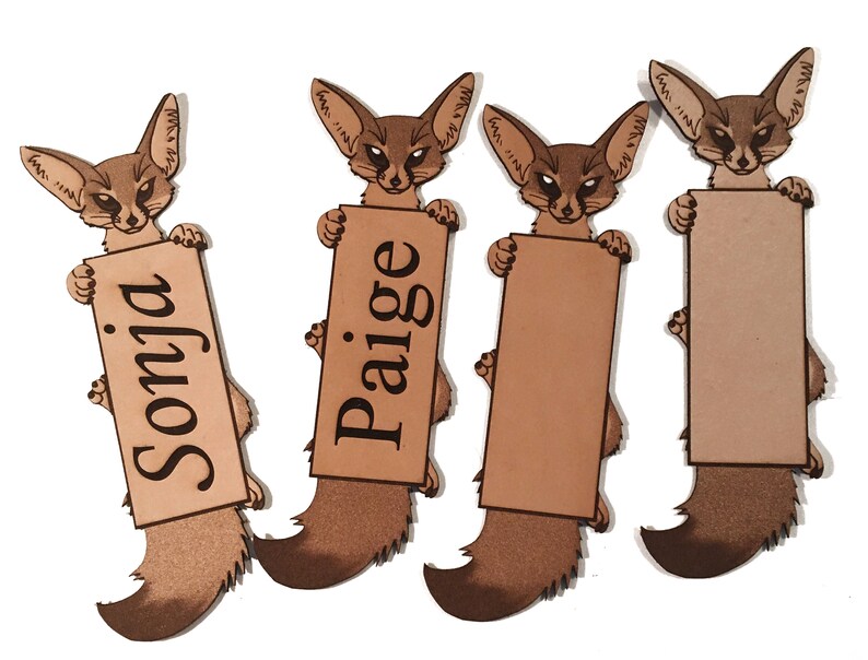 Personalized Fennec Fox Bookmark Fennec Fox Gift Leather Etsy