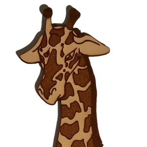 Giraffe Bookmark Leather, giraffe reading a book made in MN USA image 6