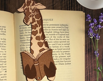 Bookmark - Personalized LEATHER Giraffe Bookmark - Personalized LEATHER Giraffe