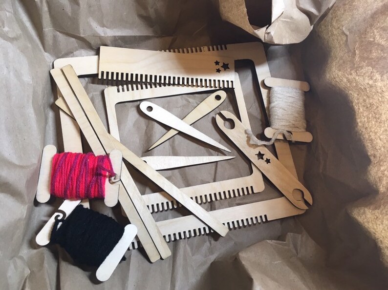 Travel Loom and Lap Loom Kit with yarn and accessories Etsy