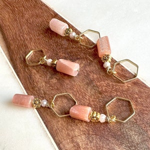 Floral Sunstone Knitting Stitch Marker Set - Knitting Supplies, Knitting Notions, Knitting Accessories, Yarn, Fiber Accessory Charm