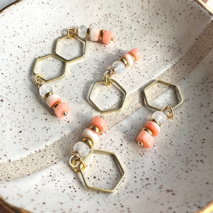 Markery do robienia na drutach z muszli koralowej i kamienia księżycowego: ręcznie robione akcesoria włókiennicze