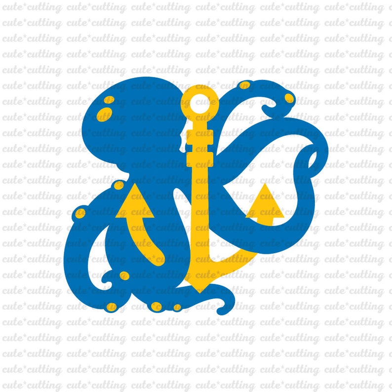 Download Anchor svg octopus svg Summer holidays svgTravel svgdxf | Etsy