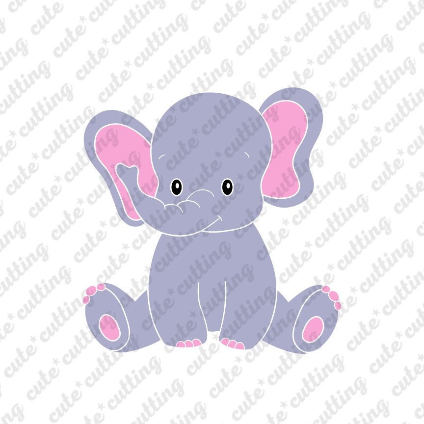 Elephant svg, baby elephant svg, baby shower elephant svg, elephant c…